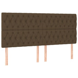 ZNTS Headboards 4 pcs Dark Brown 100x7x78/88 cm Fabric 3116693