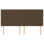 ZNTS Headboards 4 pcs Dark Brown 100x7x78/88 cm Fabric 3116693