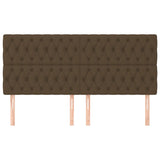 ZNTS Headboards 4 pcs Dark Brown 100x7x78/88 cm Fabric 3116693