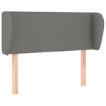 ZNTS Headboard with Ears Dark Grey 93x23x78/88 cm Fabric 3116847