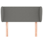 ZNTS Headboard with Ears Dark Grey 93x23x78/88 cm Fabric 3116847