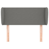 ZNTS Headboard with Ears Dark Grey 93x23x78/88 cm Fabric 3116847