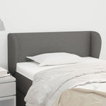 ZNTS Headboard with Ears Dark Grey 93x23x78/88 cm Fabric 3116847