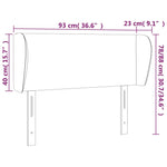 ZNTS Headboard with Ears Taupe 93x23x78/88 cm Fabric 3116850