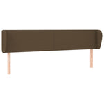 ZNTS Headboard with Ears Dark Brown 203x23x78/88 cm Fabric 3116889