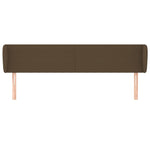 ZNTS Headboard with Ears Dark Brown 203x23x78/88 cm Fabric 3116889