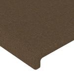 ZNTS Headboard with Ears Dark Brown 203x23x78/88 cm Fabric 3116889