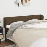 ZNTS Headboard with Ears Dark Brown 203x23x78/88 cm Fabric 3116889