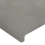 ZNTS Headboard with Ears Light Grey 93x23x78/88 cm Velvet 3116900