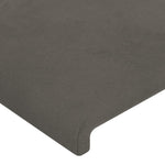 ZNTS Headboard with Ears Dark Grey 103x23x78/88 cm Velvet 3116907