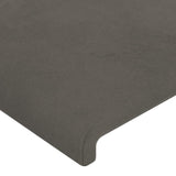 ZNTS Headboard with Ears Dark Grey 103x23x78/88 cm Velvet 3116907
