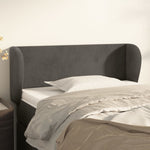 ZNTS Headboard with Ears Dark Grey 103x23x78/88 cm Velvet 3116907