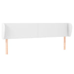 ZNTS Headboard with Ears White 203x23x78/88 cm Faux Leather 3116973