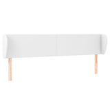 ZNTS Headboard with Ears White 203x23x78/88 cm Faux Leather 3116973