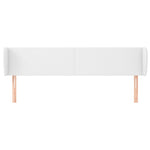 ZNTS Headboard with Ears White 203x23x78/88 cm Faux Leather 3116973