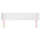 ZNTS Headboard with Ears White 203x23x78/88 cm Faux Leather 3116973
