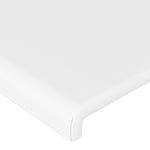 ZNTS Headboard with Ears White 203x23x78/88 cm Faux Leather 3116973