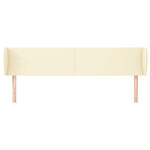 ZNTS Headboard with Ears Cream 203x23x78/88 cm Faux Leather 3116974