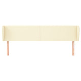 ZNTS Headboard with Ears Cream 203x23x78/88 cm Faux Leather 3116974