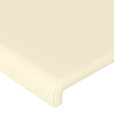 ZNTS Headboard with Ears Cream 203x23x78/88 cm Faux Leather 3116974