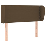 ZNTS Headboard with Ears Dark Brown 103x23x78/88 cm Fabric 3116997
