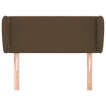 ZNTS Headboard with Ears Dark Brown 103x23x78/88 cm Fabric 3116997
