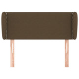 ZNTS Headboard with Ears Dark Brown 103x23x78/88 cm Fabric 3116997