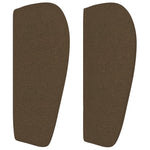 ZNTS Headboard with Ears Dark Brown 103x23x78/88 cm Fabric 3116997