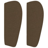 ZNTS Headboard with Ears Dark Brown 103x23x78/88 cm Fabric 3116997