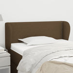 ZNTS Headboard with Ears Dark Brown 103x23x78/88 cm Fabric 3116997