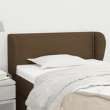 ZNTS Headboard with Ears Dark Brown 103x23x78/88 cm Fabric 3116997