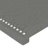 ZNTS Headboard with Ears Dark Grey 203x23x78/88 cm Fabric 3117027