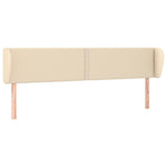 ZNTS Headboard with Ears Cream 203x23x78/88 cm Fabric 3117031