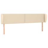 ZNTS Headboard with Ears Cream 203x23x78/88 cm Fabric 3117031
