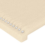 ZNTS Headboard with Ears Cream 203x23x78/88 cm Fabric 3117031