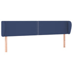 ZNTS Headboard with Ears Blue 203x23x78/88 cm Fabric 3117032