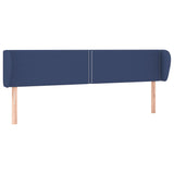 ZNTS Headboard with Ears Blue 203x23x78/88 cm Fabric 3117032