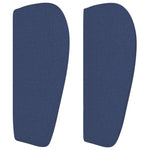 ZNTS Headboard with Ears Blue 203x23x78/88 cm Fabric 3117032
