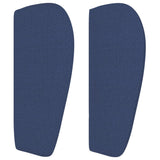 ZNTS Headboard with Ears Blue 203x23x78/88 cm Fabric 3117032