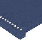 ZNTS Headboard with Ears Blue 203x23x78/88 cm Fabric 3117032