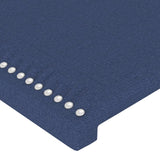 ZNTS Headboard with Ears Blue 203x23x78/88 cm Fabric 3117032
