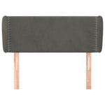 ZNTS Headboard with Ears Dark Grey 83x23x78/88 cm Velvet 3117035