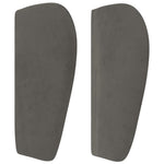 ZNTS Headboard with Ears Dark Grey 83x23x78/88 cm Velvet 3117035