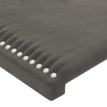 ZNTS Headboard with Ears Dark Grey 83x23x78/88 cm Velvet 3117035