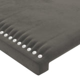 ZNTS Headboard with Ears Dark Grey 83x23x78/88 cm Velvet 3117035