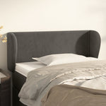 ZNTS Headboard with Ears Dark Grey 83x23x78/88 cm Velvet 3117035