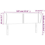 ZNTS Headboard with Ears Black 147x23x78/88 cm Velvet 3117054