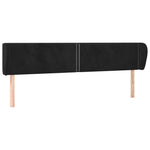ZNTS Headboard with Ears Black 163x23x78/88 cm Velvet 3117060