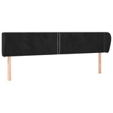 ZNTS Headboard with Ears Black 163x23x78/88 cm Velvet 3117060