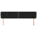 ZNTS Headboard with Ears Black 163x23x78/88 cm Velvet 3117060